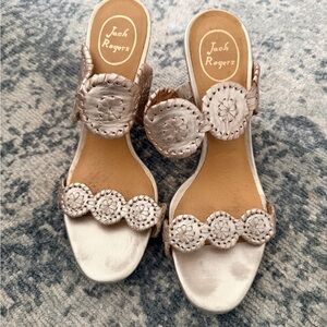 Jack Rogers Women's Gold Wedge Sandals